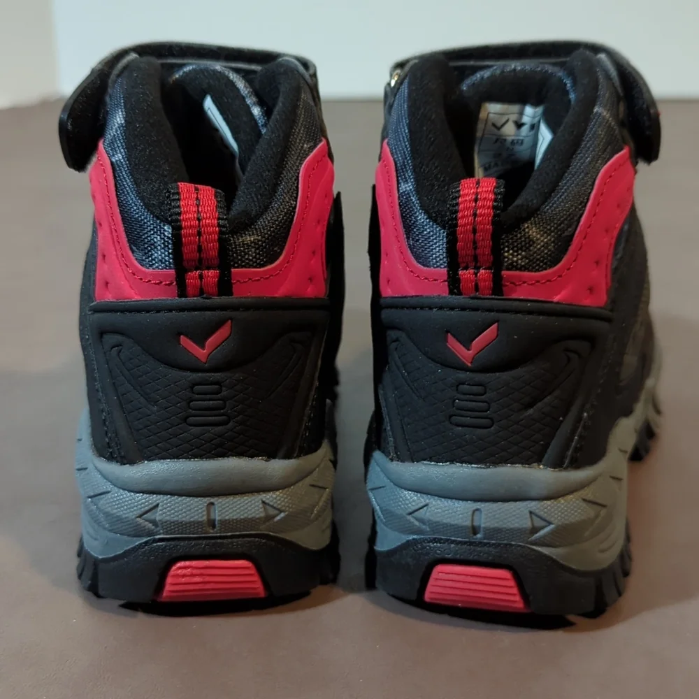 Vitike Ashion Outdoor Crampons Hiking Snow Boots Red on Black Size 9